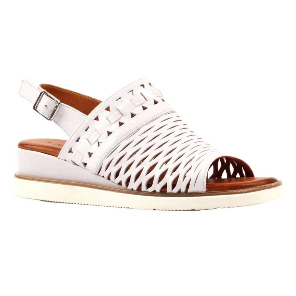 Lunar Womens/Ladies Hailey Leather Sandals / White